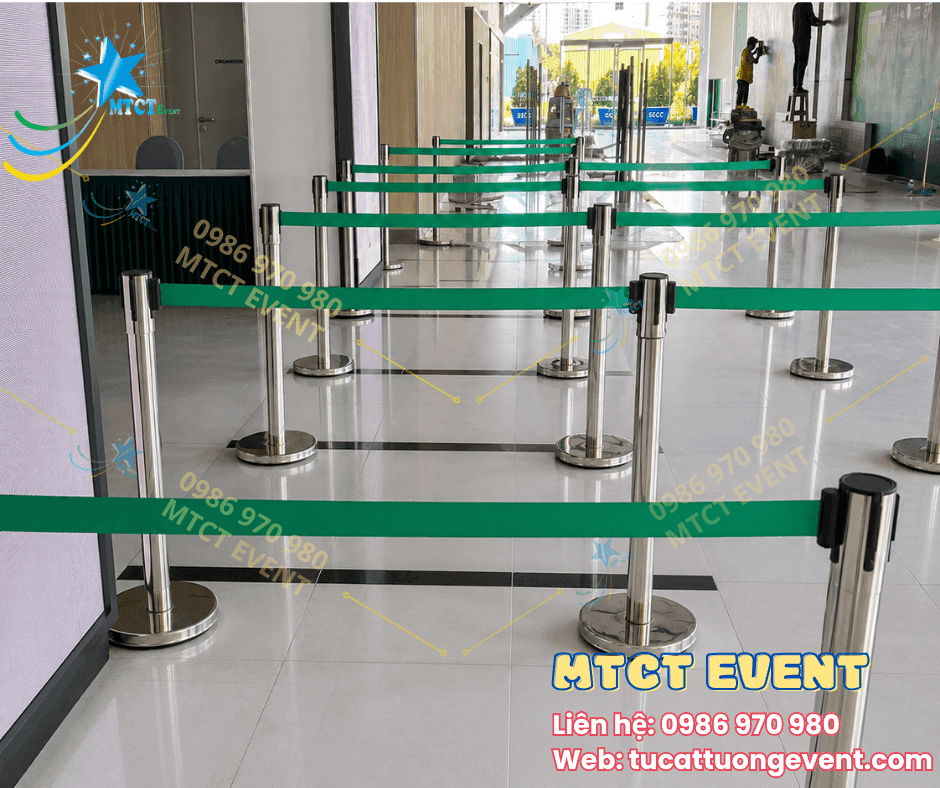 Trụ Barrier dây kéo 8