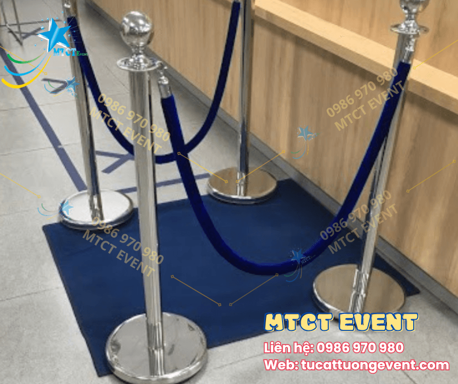 Trụ Barrier dây nhung 2