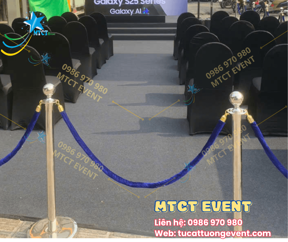 Trụ Barrier dây nhung 7