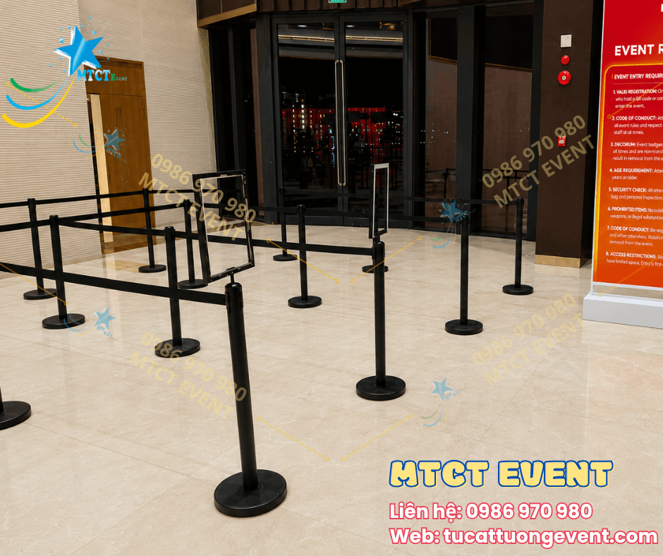 Trụ Barrier dây kéo 5